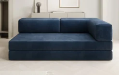 Designer Sofa/Chaise Longue Lazy in Samt