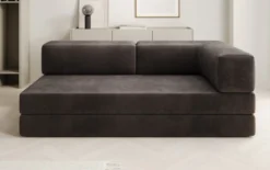 Designer Sofa/Chaise Longue Lazy in Samt