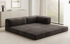 Designer Sofa/Chaise Longue Lazy in Samt