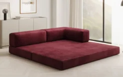 Designer Sofa/Chaise Longue Lazy in Samt