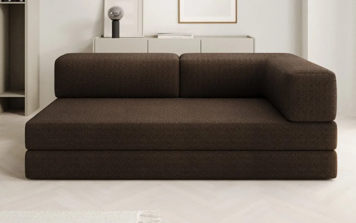 Designer Sofa/Chaise Longue Lazy in Bouclé