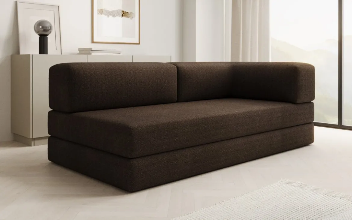Designer Sofa/Chaise Longue Lazy in Bouclé