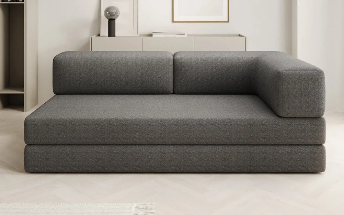 Designer Sofa/Chaise Longue Lazy in Bouclé