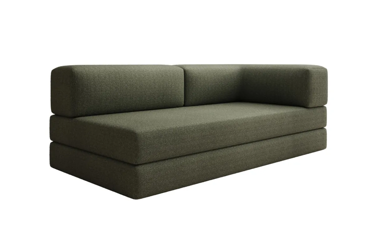Designer Sofa/Chaise Longue Lazy in Bouclé