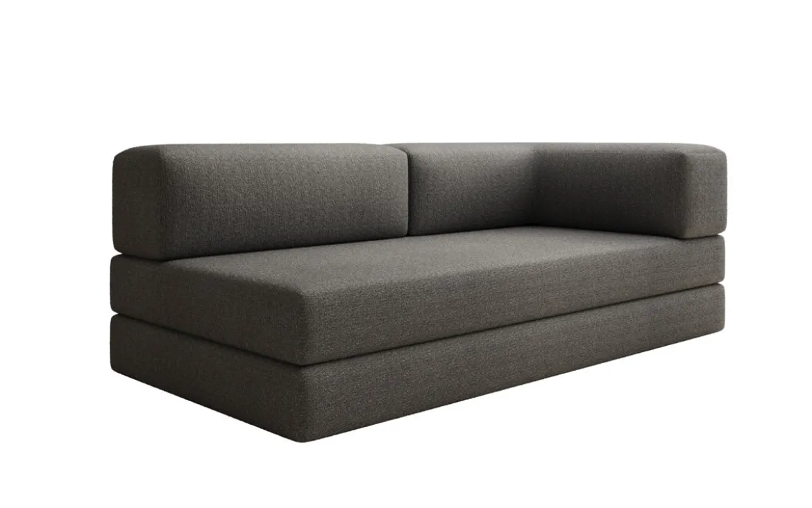 Designer Sofa/Chaise Longue Lazy in Bouclé