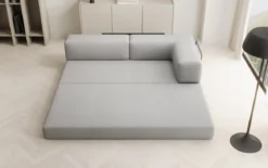 Designer Sofa/Chaise Longue Lazy in Bouclé