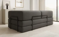 Designer Sofa/Chaise Longue Lazy in Bouclé