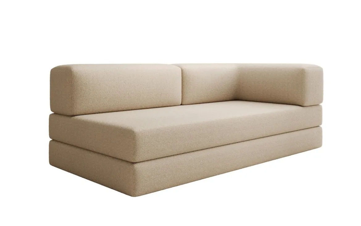 Designer Sofa/Chaise Longue Lazy in Bouclé