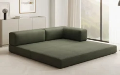 Designer Sofa/Chaise Longue Lazy in Bouclé