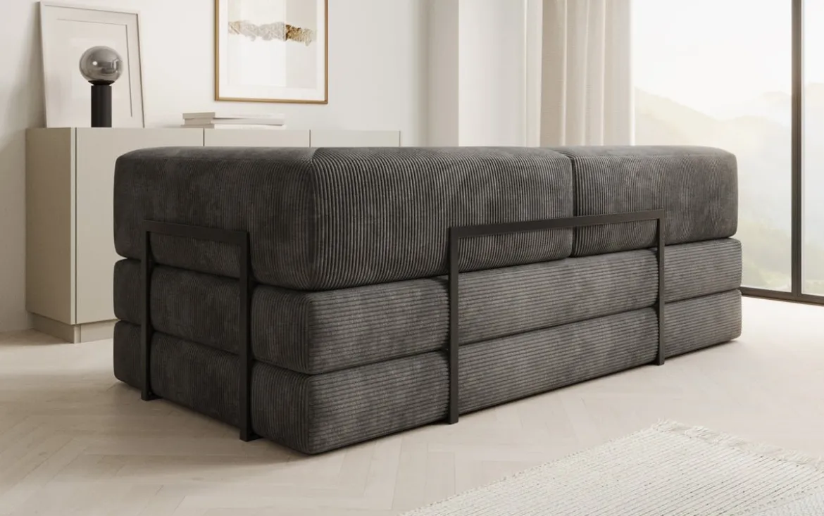 Designer Sofa/Chaise Longue Lazy in Cord