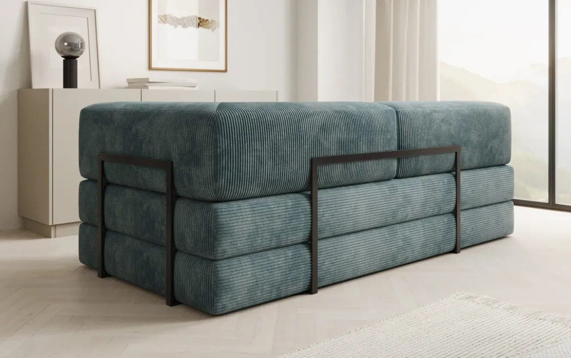 Designer Sofa/Chaise Longue Lazy in Cord