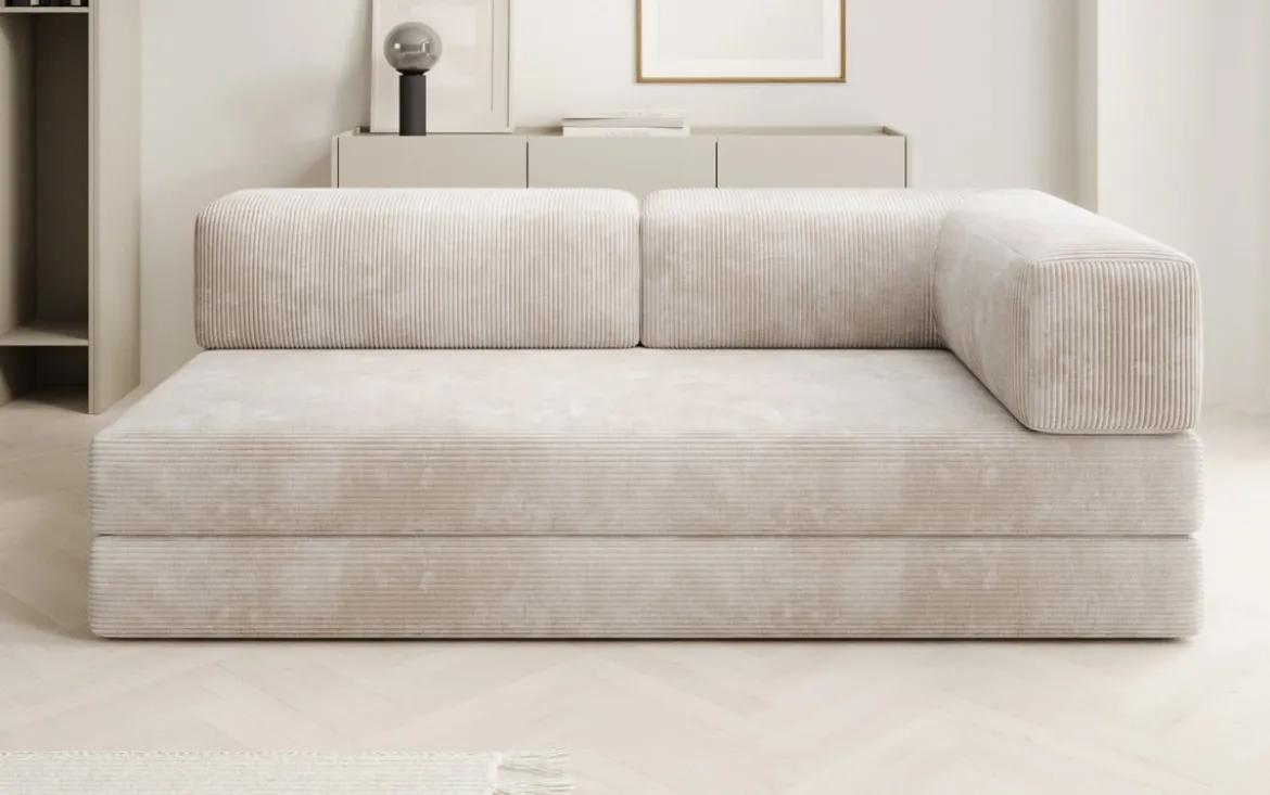 Designer Sofa/Chaise Longue Lazy in Cord
