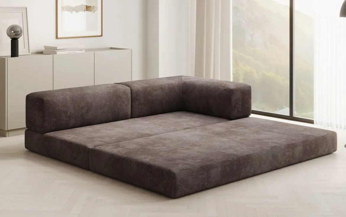 Designer Sofa/Chaise Longue Lazy in Cord
