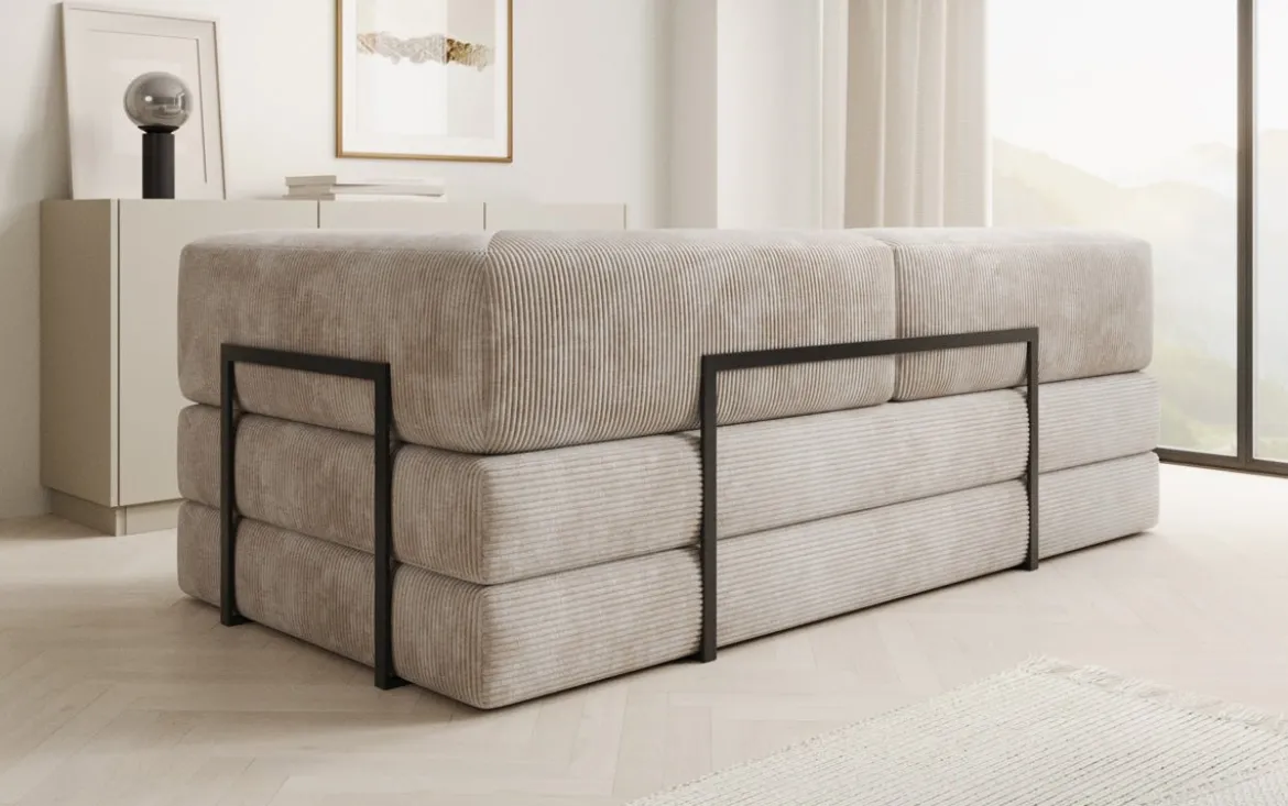 Designer Sofa/Chaise Longue Lazy in Cord