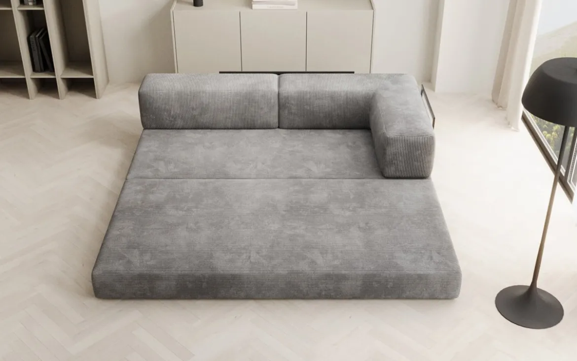 Designer Sofa/Chaise Longue Lazy in Cord