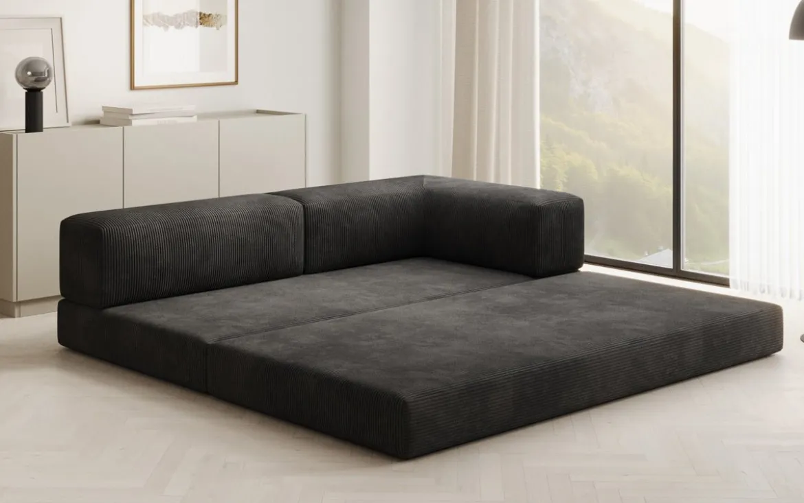 Designer Sofa/Chaise Longue Lazy in Cord