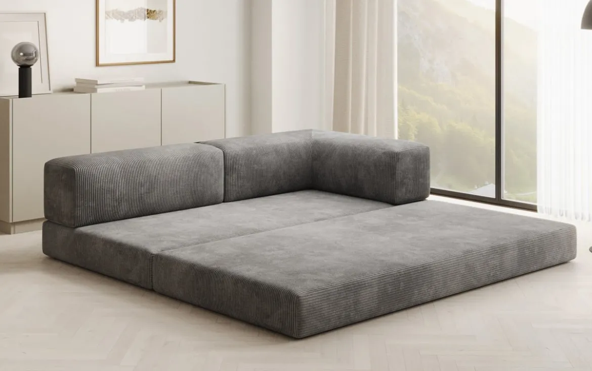 Designer Sofa/Chaise Longue Lazy in Cord