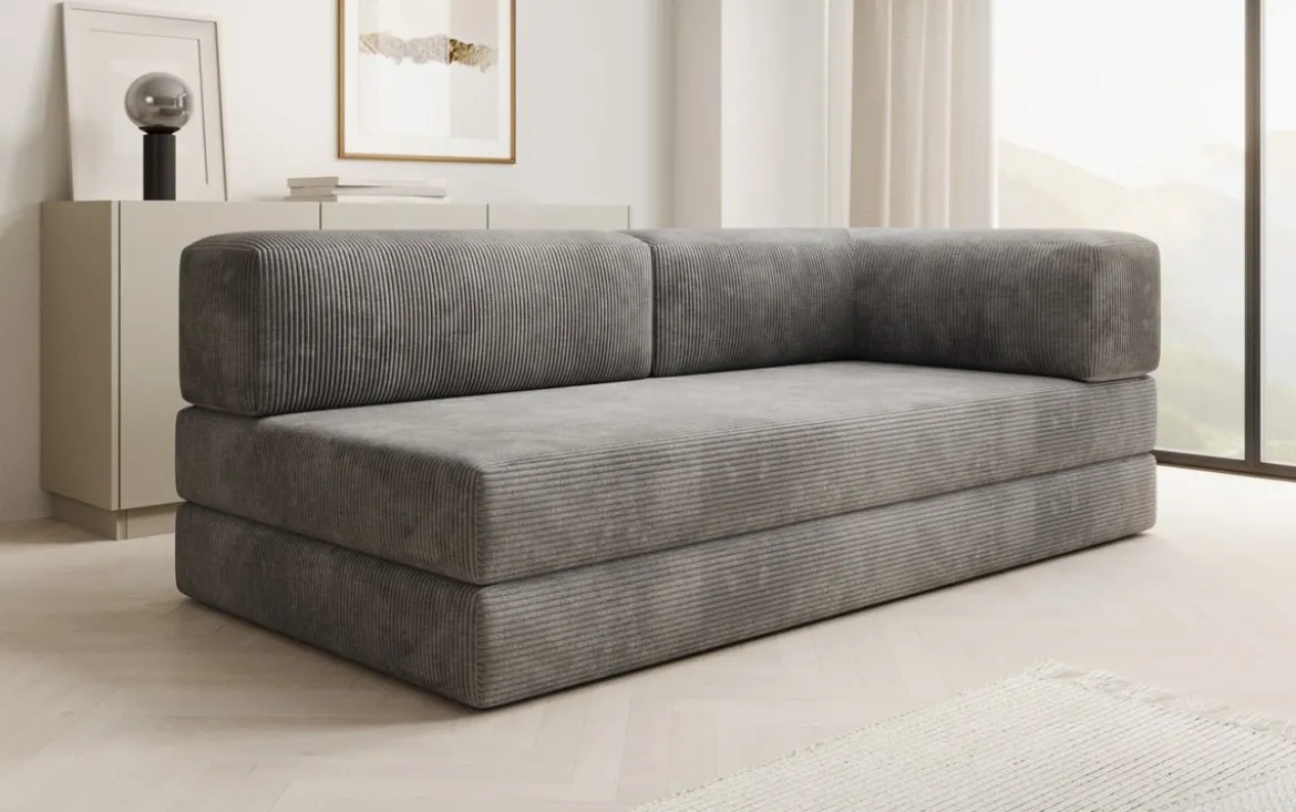 Designer Sofa/Chaise Longue Lazy in Cord