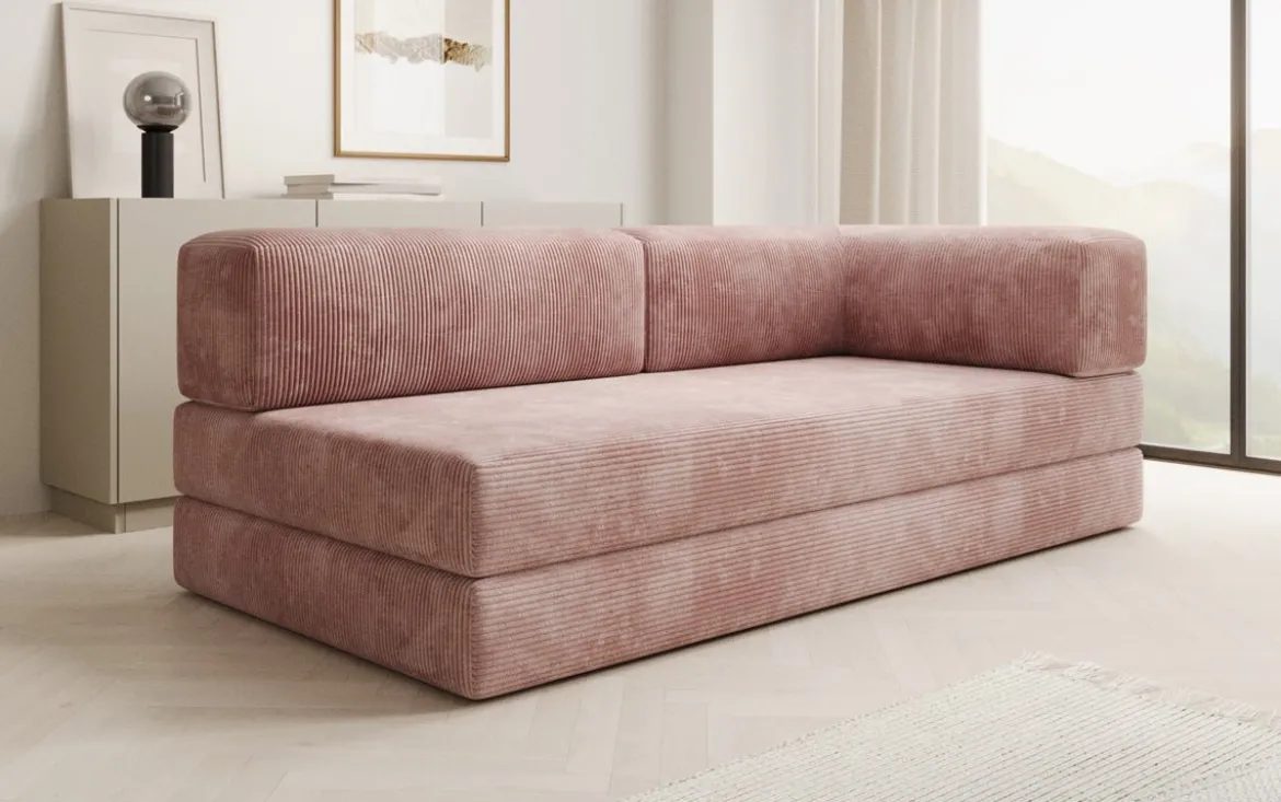 Designer Sofa/Chaise Longue Lazy in Cord
