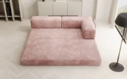Designer Sofa/Chaise Longue Lazy in Cord