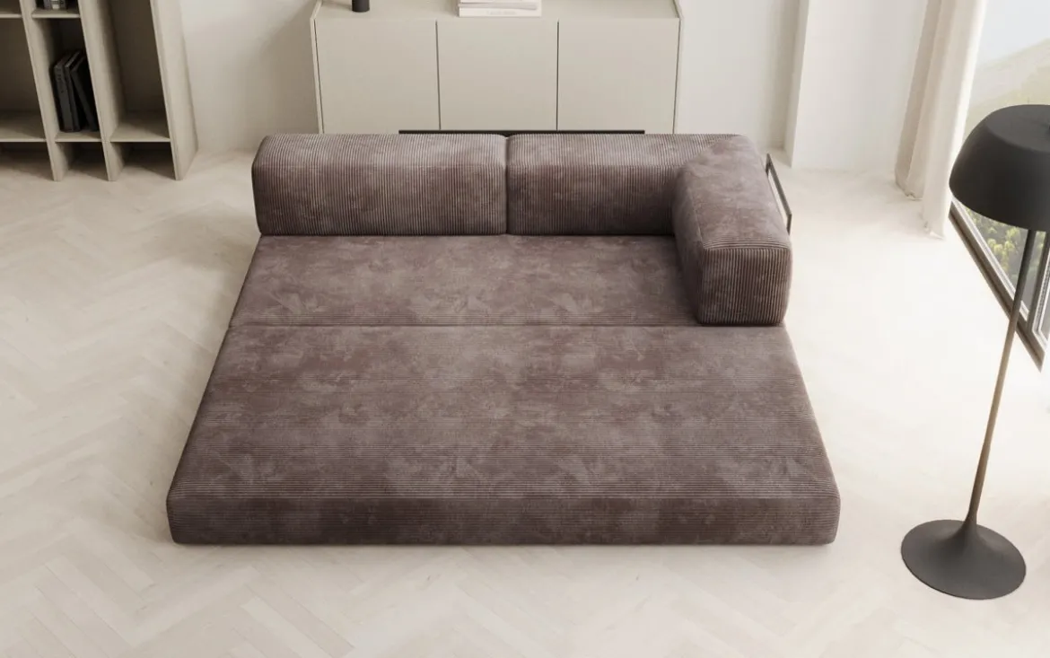 Designer Sofa/Chaise Longue Lazy in Cord