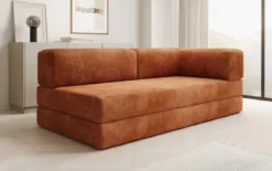 Designer Sofa/Chaise Longue Lazy in Cord
