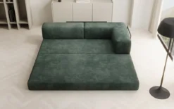 Designer Sofa/Chaise Longue Lazy in Cord
