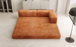 Designer Sofa/Chaise Longue Lazy in Cord