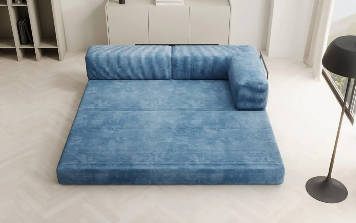 Designer Sofa/Chaise Longue Lazy in Cord
