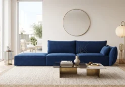 Designer Sofa Chaise Longue Nuvola in Samt
