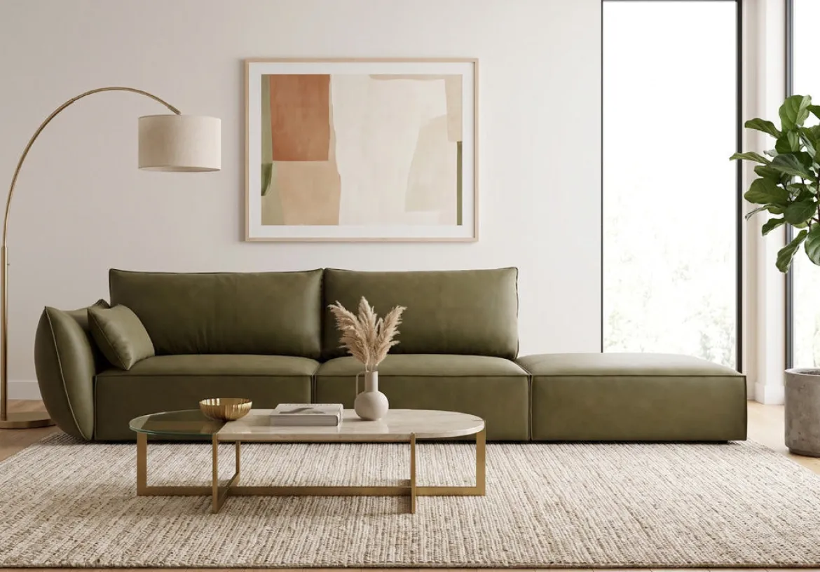 Designer Sofa Chaise Longue Nuvola in Samt