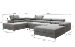 Designer Sofa Collina mit Schlaf- und Klappfunktion