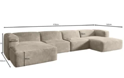Designer Sofa Comfy U in Cord