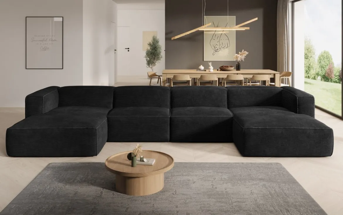 Designer Sofa Comfy U in Cord