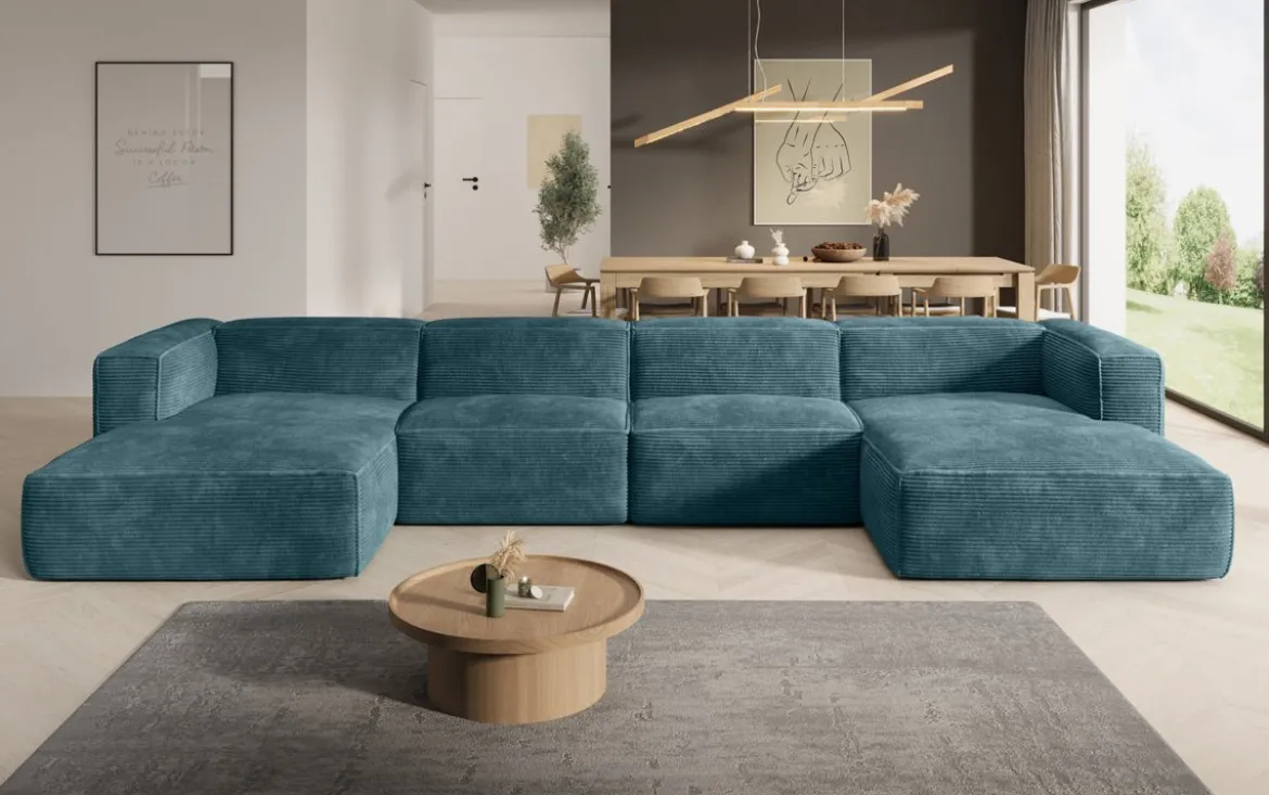 Designer Sofa Comfy U in Cord