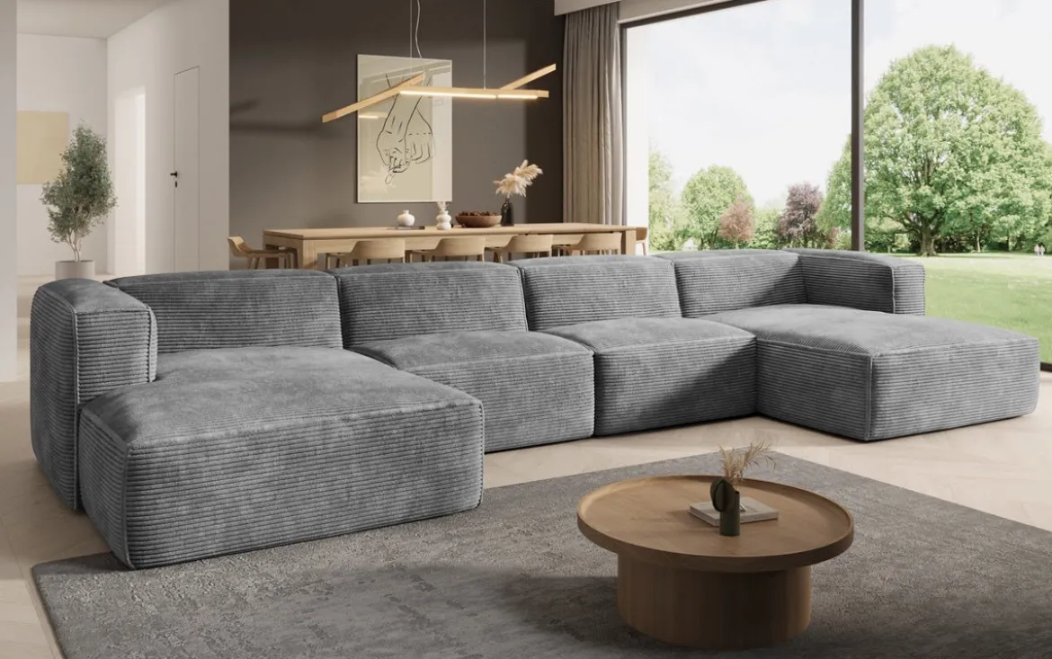 Designer Sofa Comfy U in Cord