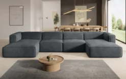 Designer Sofa Comfy U in Samt