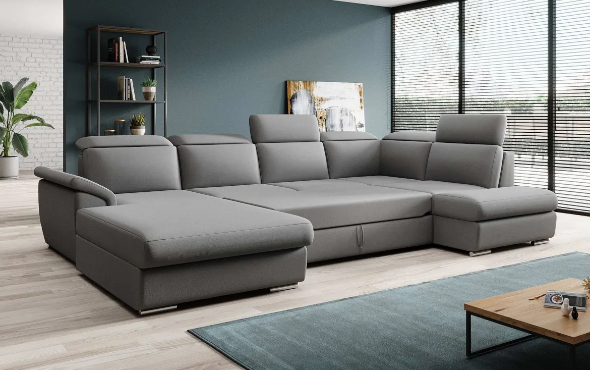 Designer Sofa Emiliano mit Schlaf- und Klappfunktion