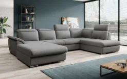 Designer Sofa Emiliano mit Schlaf- und Klappfunktion