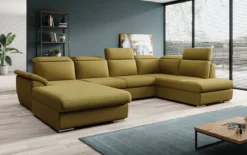 Designer Sofa Emiliano mit Schlaf- und Klappfunktion