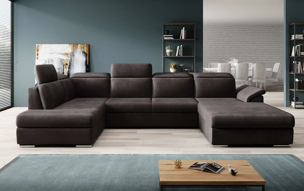 Designer Sofa Emiliano mit Schlaf- und Klappfunktion