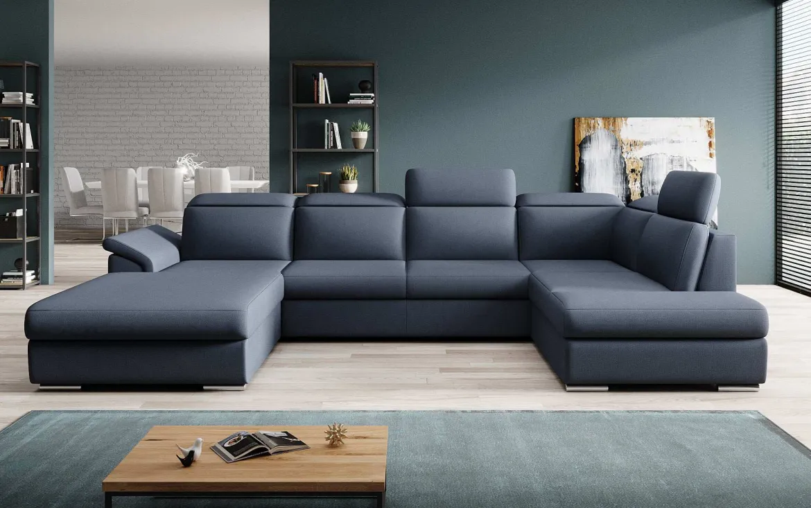 Designer Sofa Emiliano mit Schlaf- und Klappfunktion