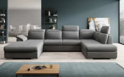Designer Sofa Emiliano mit Schlaf- und Klappfunktion