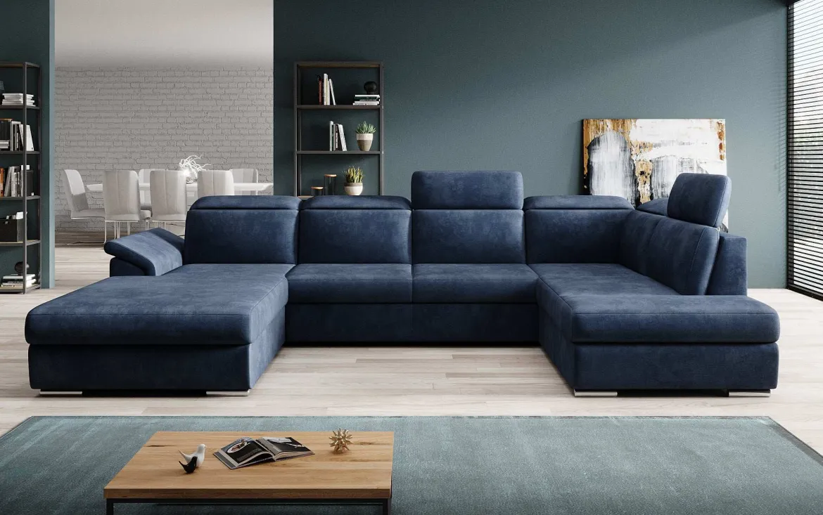 Designer Sofa Emiliano mit Schlaf- und Klappfunktion
