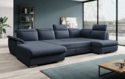 Designer Sofa Emiliano mit Schlaf- und Klappfunktion