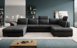 Designer Sofa Emiliano mit Schlaf- und Klappfunktion
