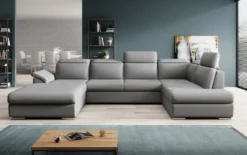 Designer Sofa Emiliano mit Schlaf- und Klappfunktion