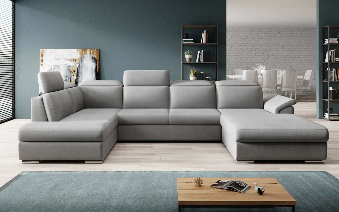 Designer Sofa Emiliano mit Schlaf- und Klappfunktion