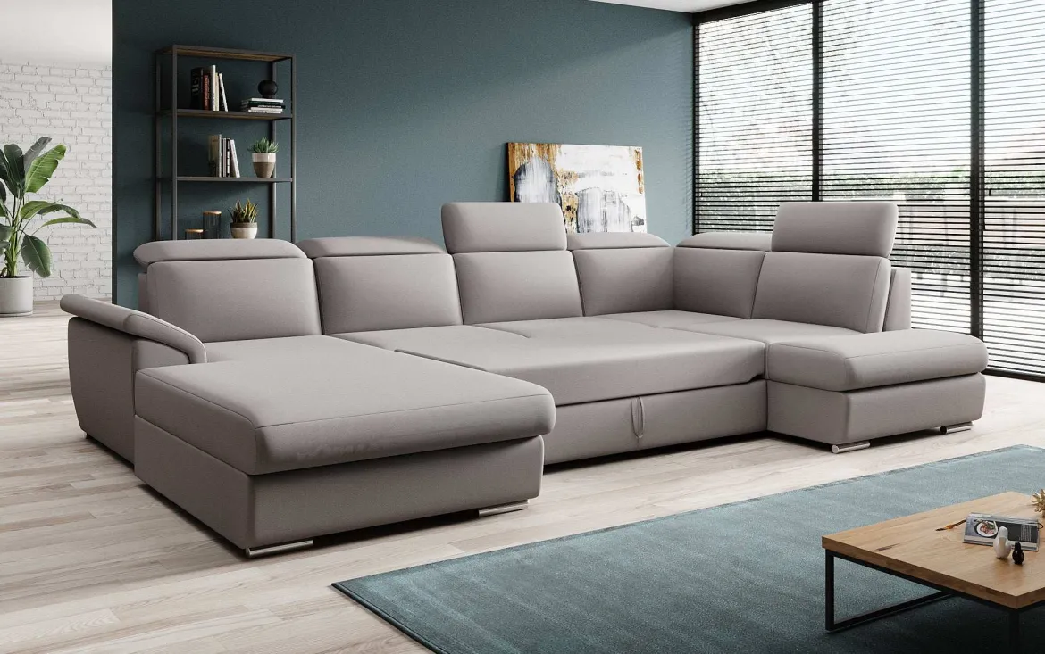 Designer Sofa Emiliano mit Schlaf- und Klappfunktion