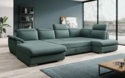 Designer Sofa Emiliano mit Schlaf- und Klappfunktion